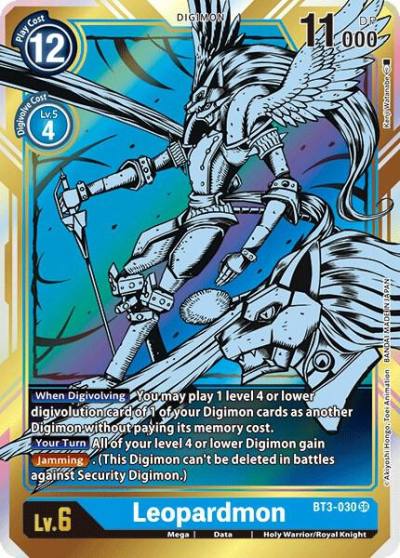 Leopardmon Alternate Art BT3-030 SR Release Special Booster 1.0 Digimon card