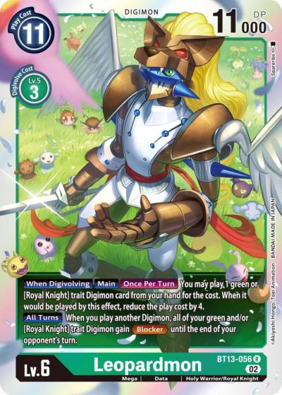 Leopardmon BT13-056 R Versus Royal Knights Digimon card