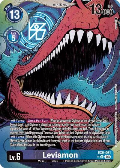 Leviamon Alternate Art EX6-061 R Infernal Ascension Digimon card