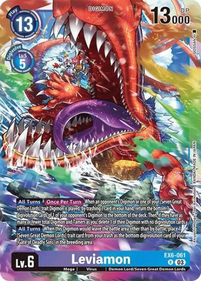 Leviamon EX6-061 R Infernal Ascension Digimon card