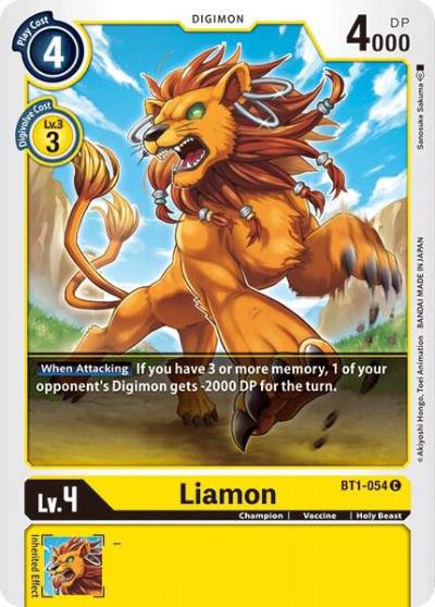 Liamon BT1-054 C Release Special Booster 1.0 Digimon card