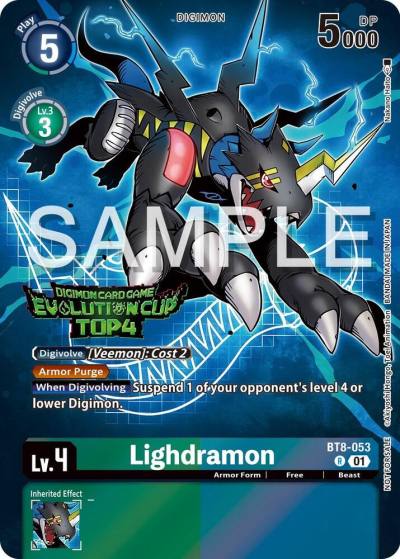 Lighdramon 2024 Evolution Cup Top 4 BT8-053 R New Awakening Digimon card