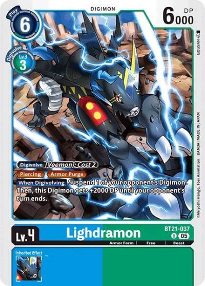 Lighdramon BT21-037 U World Convergence Digimon card