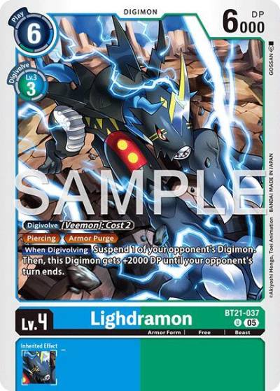 Lighdramon Reprint BT21-037 U Advanced Booster Digimon Generation Digimon card