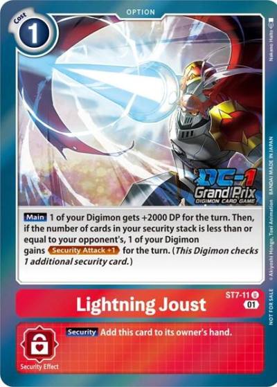 Lightning Joust DC 1 2022 Stamped ST7-11 U Starter Deck 07: Gallantmon Digimon card