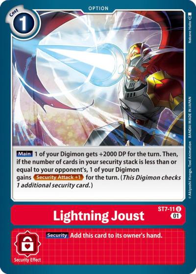 Lightning Joust ST7-11 U Starter Deck 07: Gallantmon Digimon card