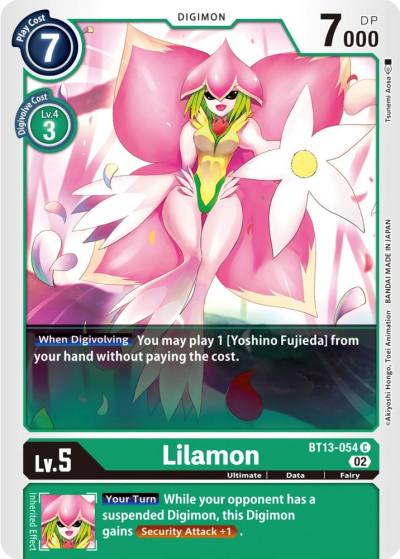 Lilamon BT13-054 C Versus Royal Knights Digimon card