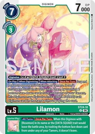 Lilamon ST24-10 U Starter Deck 24: Data Squad Digimon card