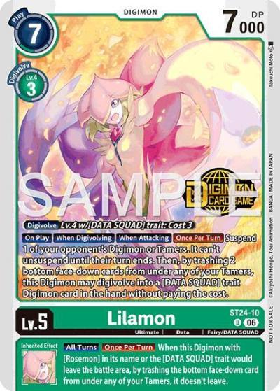 Lilamon Welcome Tamers Pack Vol2 ST24-10 U Starter Deck 24: Data Squad Release Event Cards Digimon card