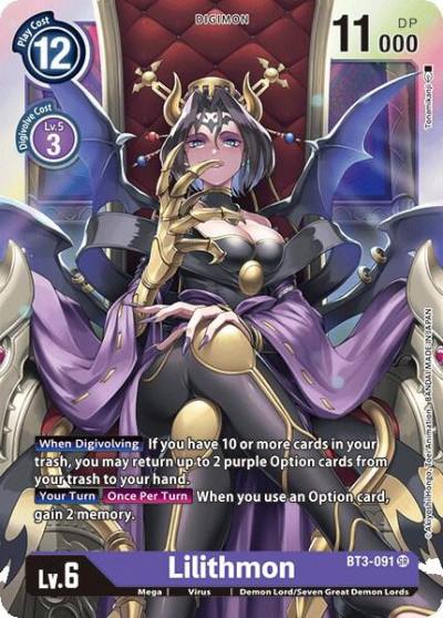 Lilithmon BT3-091 SR Release Special Booster 1.0 Digimon card
