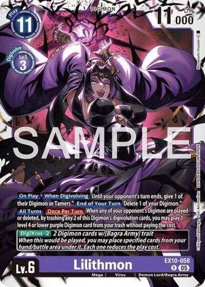 Lilithmon EX10-058 R Sinister Order Digimon card