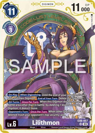 Lilithmon Premium Heroines Set EX6-057 SR Infernal Ascension Digimon card