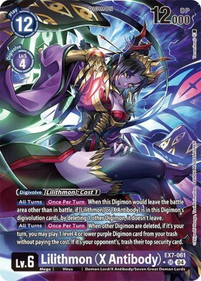 Lilithmon X Antibody Alternate Art EX7-061 SR Digimon LIBERATOR Digimon card