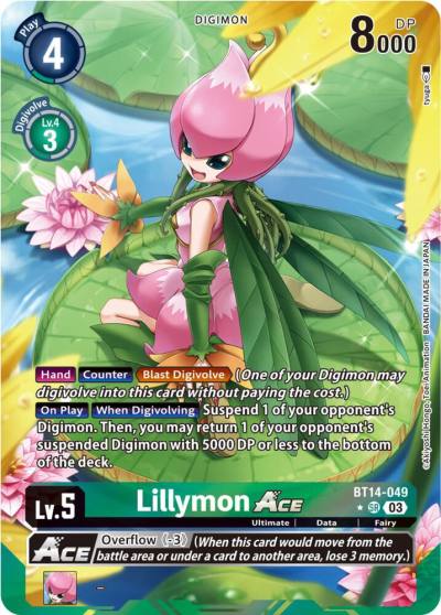Lillymon ACE Alternate Art BT14-049 SR Blast Ace Digimon card