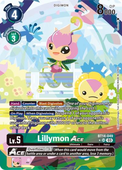 Lillymon ACE English Exclusive Alternate Art BT14-049 SR Blast Ace Digimon card