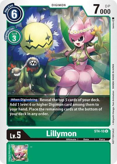 Lillymon Official Tournament Pack Vol3 ST4-10 U Starter Deck 04: Giga Green Digimon card