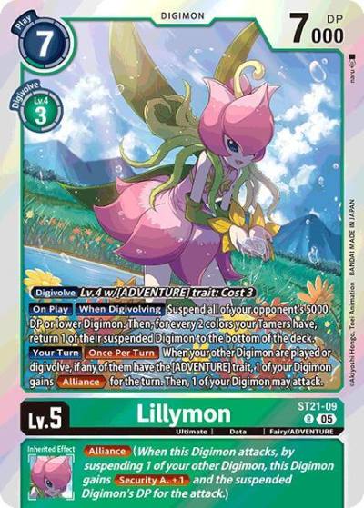 Lillymon ST21-09 R Starter Deck 21: Hero of Hope Digimon card