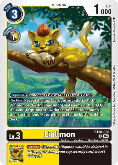 Liollmon BT20-030 U Release Special Booster 2.5 Digimon card