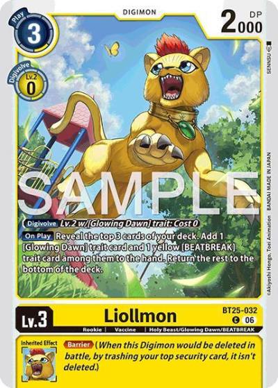 Liollmon BT25-032 C Dual Revolution Digimon card