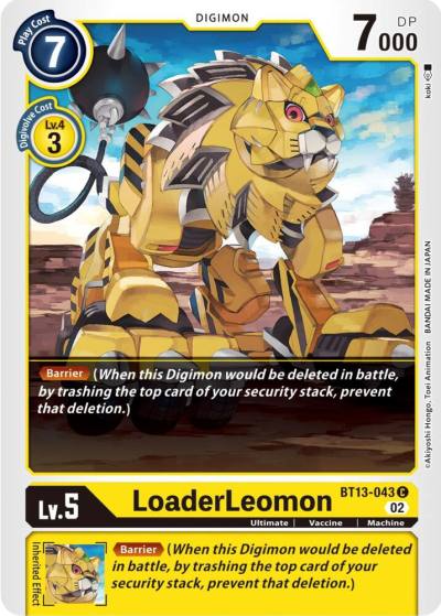 LoaderLeomon BT13-043 C Versus Royal Knights Digimon card
