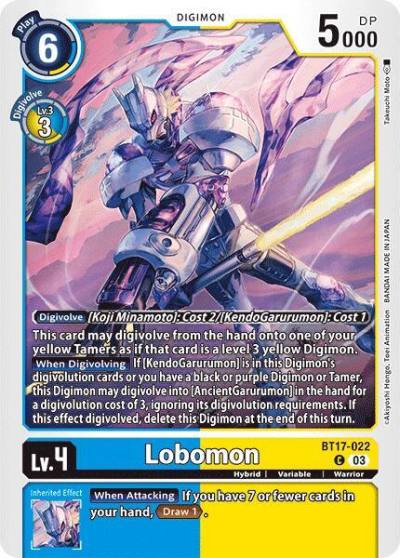 Lobomon BT17-022 C Secret Crisis Digimon card