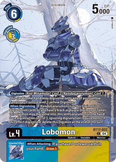Lobomon Legend Pack 2024 Box Topper BT17-022 C Chain of Liberation Digimon card
