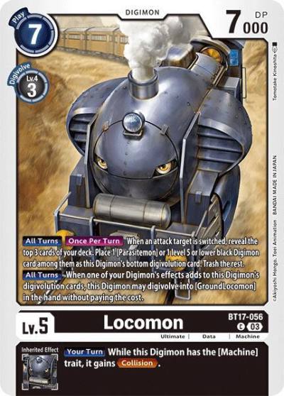 Locomon BT17-056 C Secret Crisis Digimon card