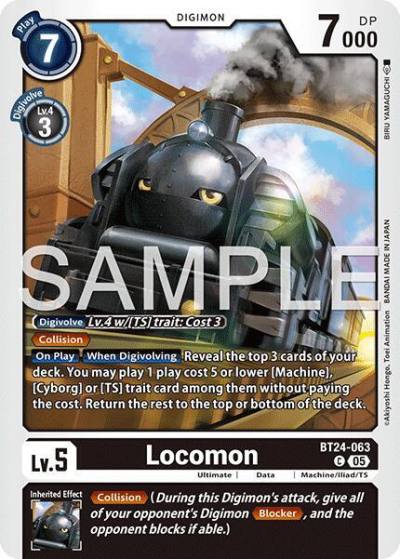 Locomon BT24-063 C Time Stranger Digimon card