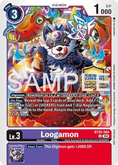 Loogamon Regionals 25 26 Season 2 BT20-064 U Release Special Booster 2.5 Digimon card