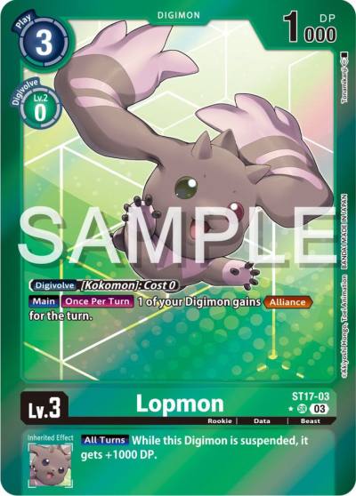 Lopmon Advanced Deck Set Double Typhoon Secret Pack ST17-03 SR Starter Deck 17: Double Typhoon Advanced Deck Set Digimon card