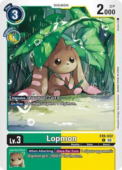 Lopmon EX6-032 C Infernal Ascension Digimon card