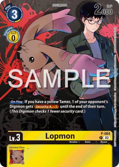 Lopmon Official Tournament Pack Vol13 P-084 P Digimon Promotion Cards Digimon card