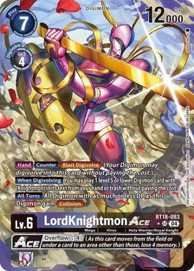 LordKnightmon ACE Alternate Art BT18-083 SR Release Special Booster 2.0 Digimon card
