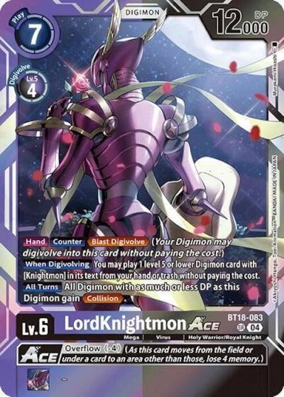 LordKnightmon ACE BT18-083 SR Release Special Booster 2.0 Digimon card