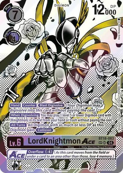 LordKnightmon ACE Textured BT18-083 SR Release Special Booster 2.0 Digimon card