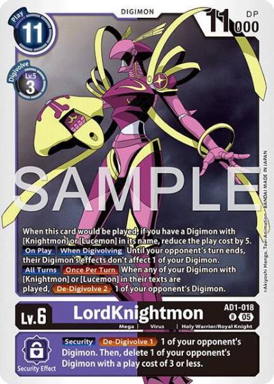 LordKnightmon AD1-018 R Advanced Booster Digimon Generation Digimon card