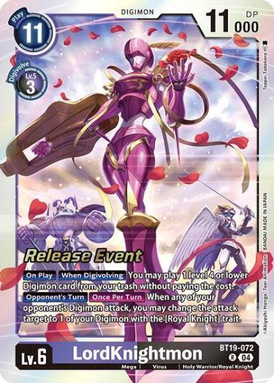 LordKnightmon BT19-072 R Release Special Booster 2.0 Celebration Event Cards Digimon card