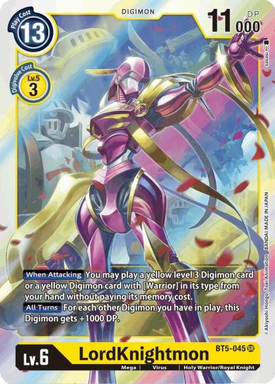 LordKnightmon BT5-045 SR Battle of Omni Digimon card