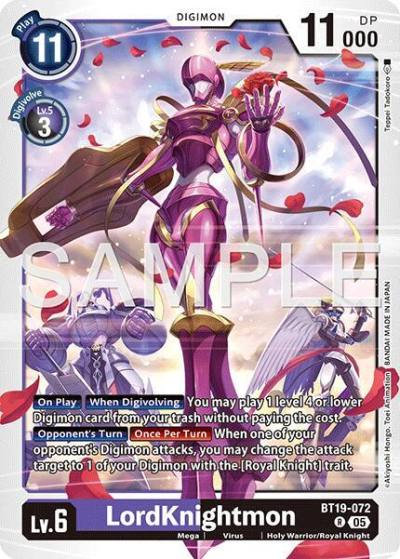 LordKnightmon Reprint BT19-072 R Advanced Booster Digimon Generation Digimon card
