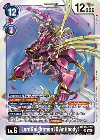 LordKnightmon X Antibody BT19-073 SR Release Special Booster 2.0 Digimon card