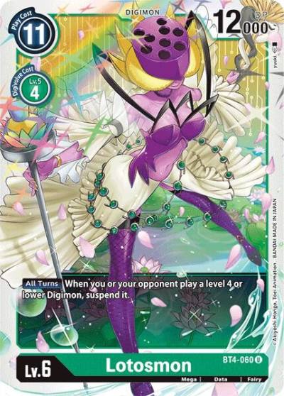 Lotosmon BT4-060 U Great Legend Digimon card