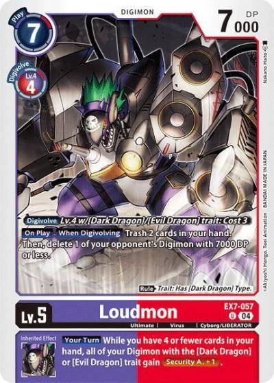 Loudmon EX7-057 UC Digimon LIBERATOR Digimon card