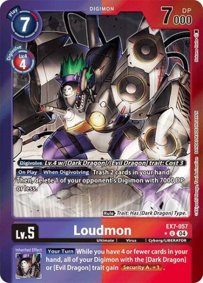 Loudmon Foil EX7-057 UC Digimon LIBERATOR Digimon card