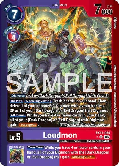 Loudmon (Limited Foil) EX11-050 U Dawn of Liberator Digimon card