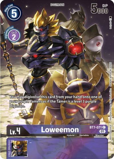 Loweemon 2nd Anniversary Frontier Card BT7-071 C Next Adventure Digimon card