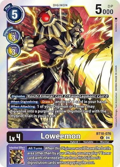 Loweemon BT18-076 R Release Special Booster 2.0 Digimon card