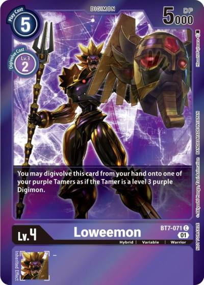 Loweemon Event Pack 3 BT7-071 C Next Adventure Digimon card
