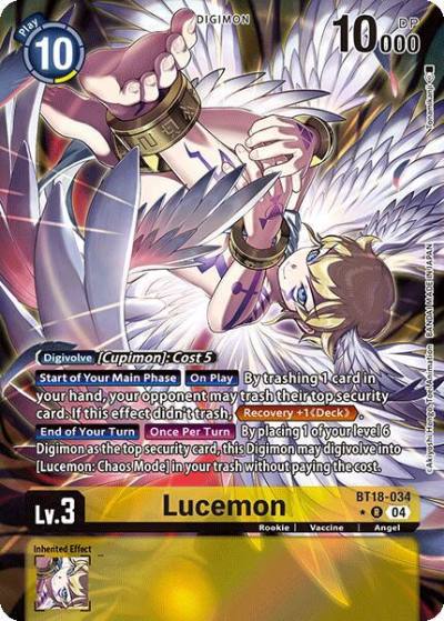 Lucemon Alternate Art BT18-034 R Release Special Booster 2.0 Digimon card