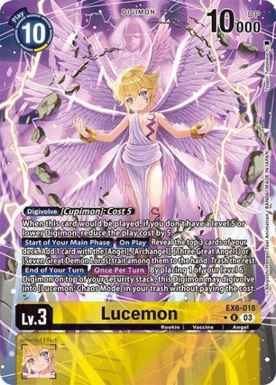 Lucemon Alternate Art EX6-018 R Infernal Ascension Digimon card