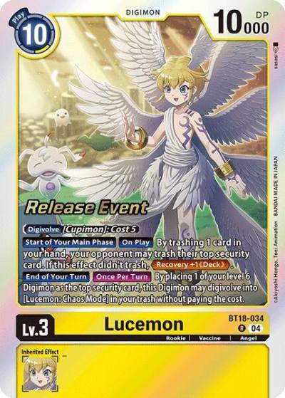 Lucemon BT18-034 R Release Special Booster 2.0 Celebration Event Cards Digimon card
